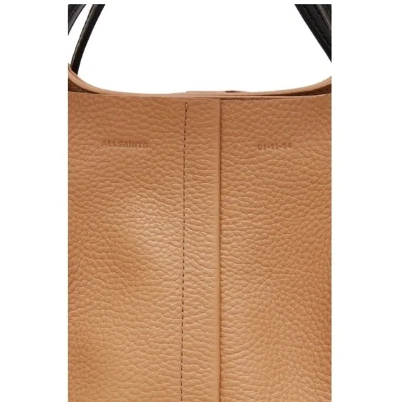 ALLSAINTS Leather Convertible Shoulder Tote Tan NWT